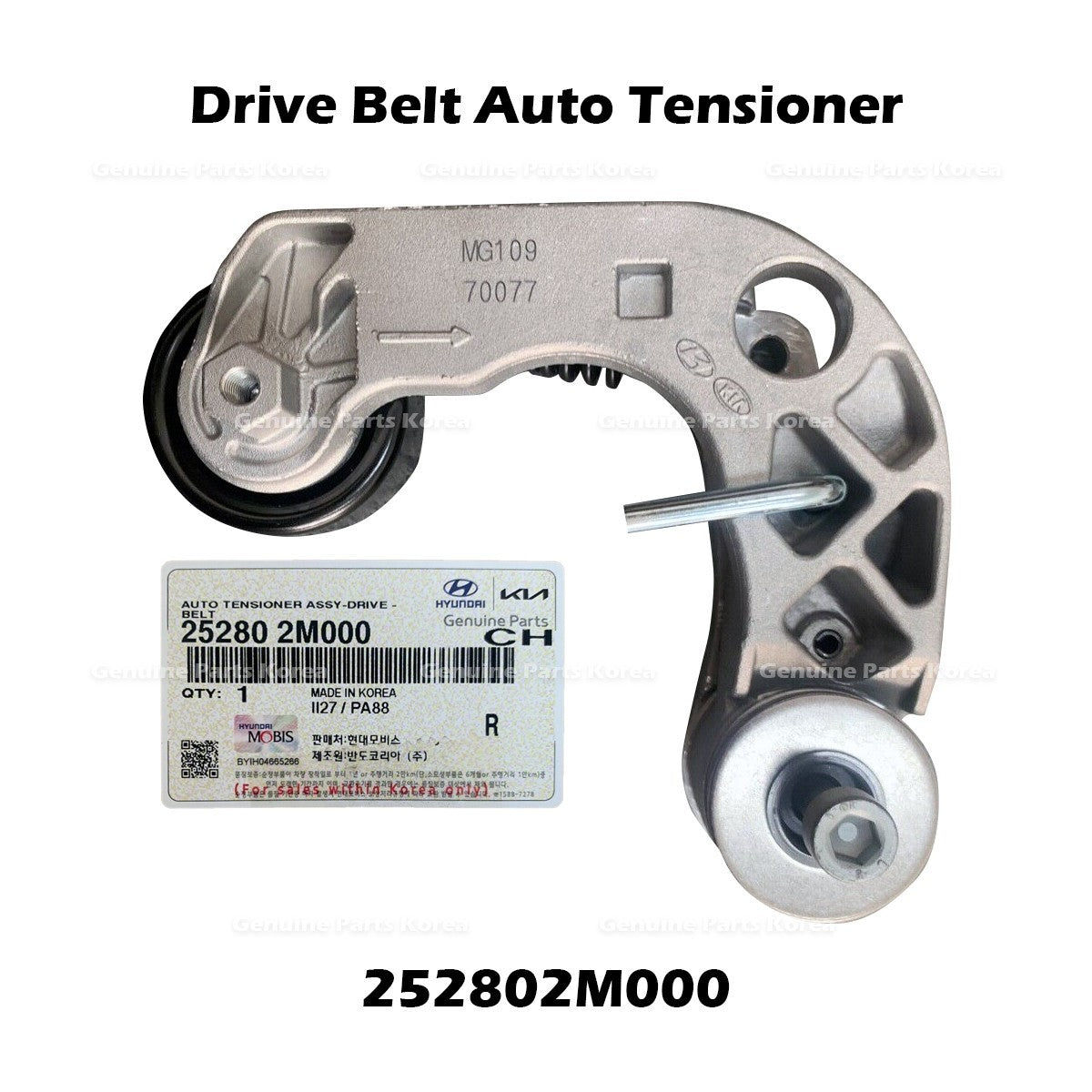 GenuineDrive Belt Auto Tensioner 252802M000 for Hyundai Accent Venue Kia Rio