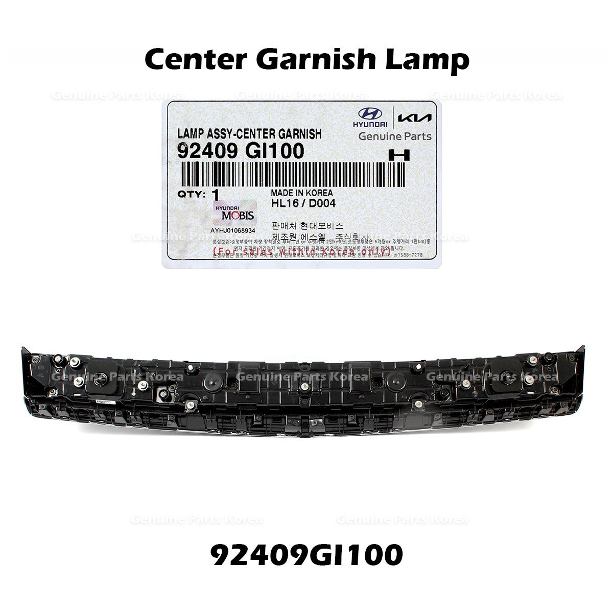 Genuine Center Garnish Lamp 92409GI100 for Hyundai Ioniq 5