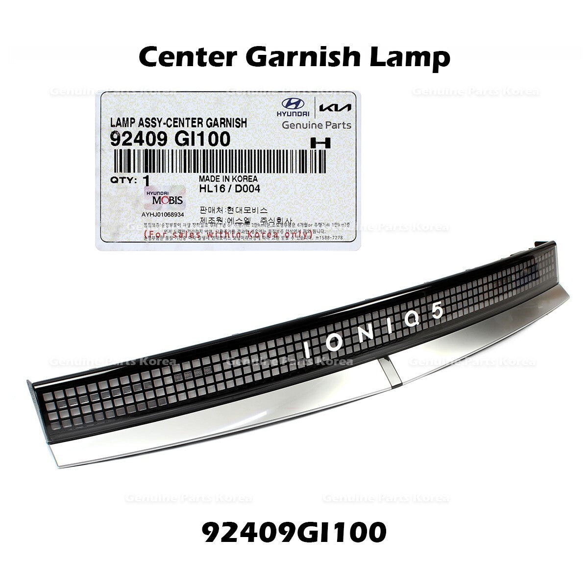 Genuine Center Garnish Lamp 92409GI100 for Hyundai Ioniq 5