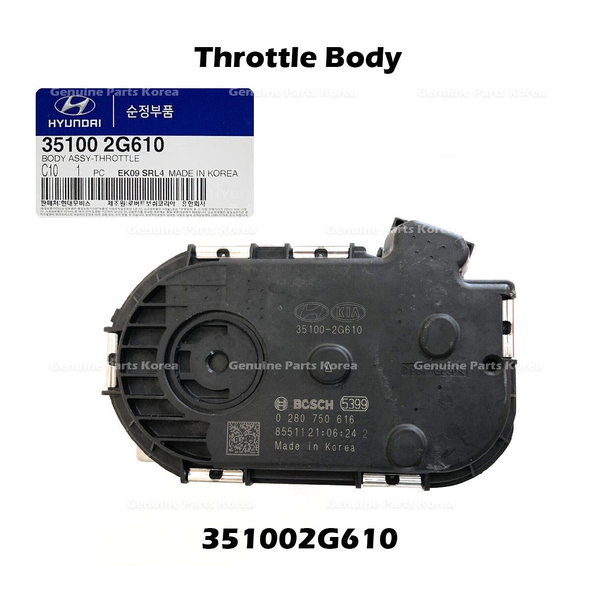 Genuine Throttle Body 351002G610 for Hyundai Santa Fe Sonata Kia Optima