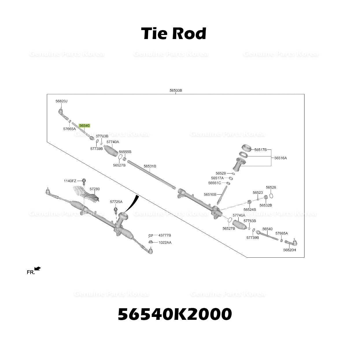 Genuine Tie Rod 56540K2000 for Hyundai Venue