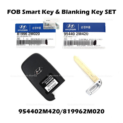 Genuine FOB Smart Key & Blanking Key SET 954402M420 for Hyundai Genesis Coupe