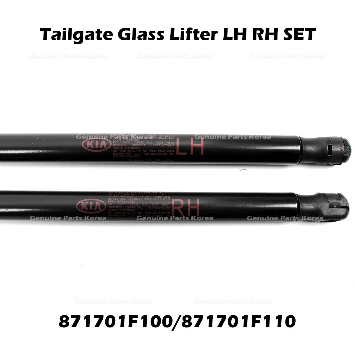 Genuine Tailgate Glass Lifter LH RH SET 871701F100 871701F110 for Kia Sportage