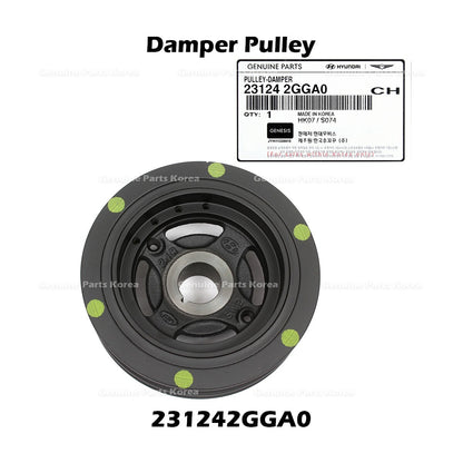 Genuine Damper Pulley 231242GGA0 for Hyundai Elantra N Genesis G70 Kia Optima