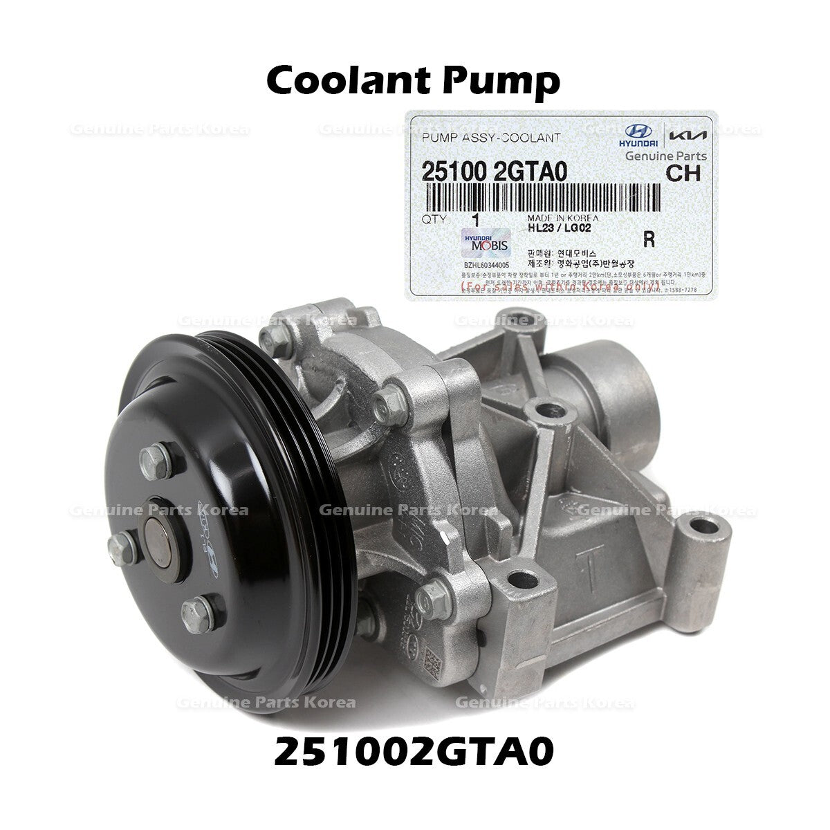 Genuine Coolant Pump 251002GTA0 for Hyundai Santa Fe Sonata Kia Optima