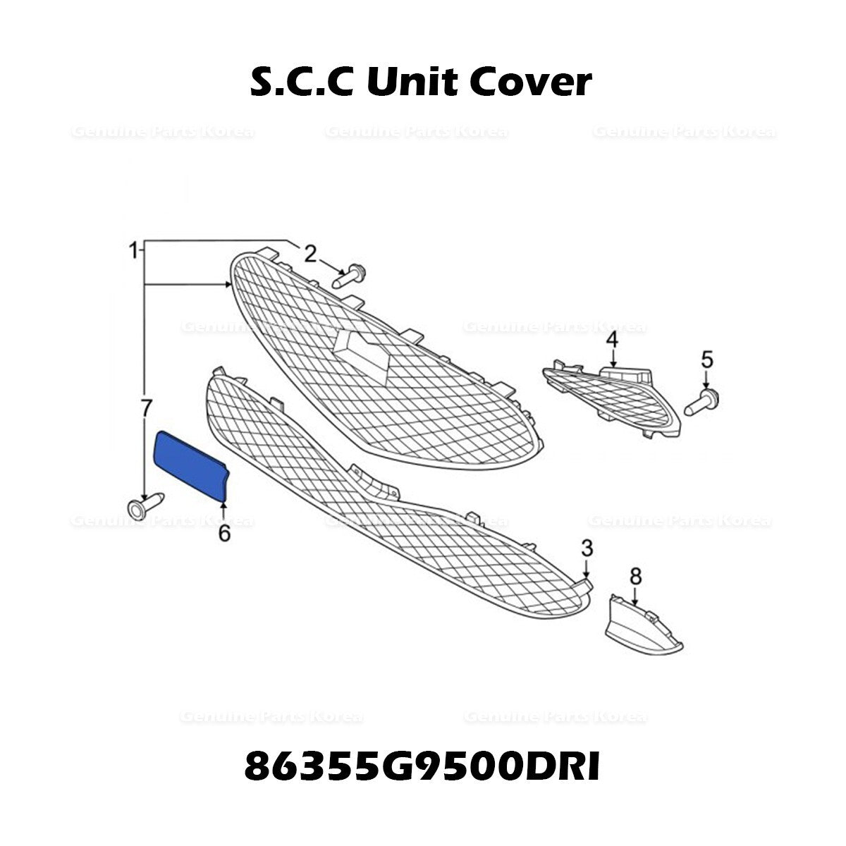 Genuine S.C.C Unit Cover 86355G9500DRI for Hyundai Genesis G70