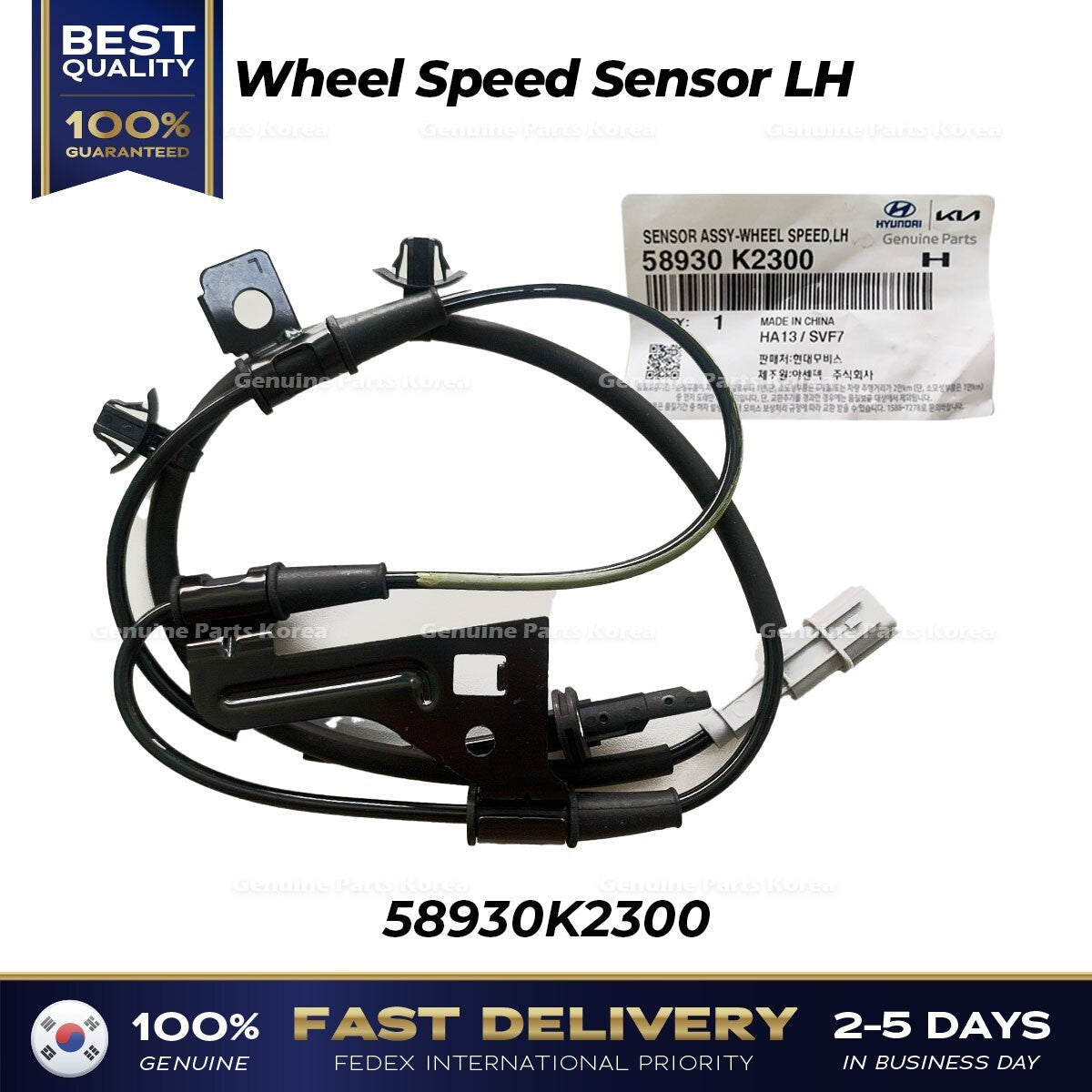 Genuine Wheel Speed Sensor LH 58930K2300 for Hyundai Venue
