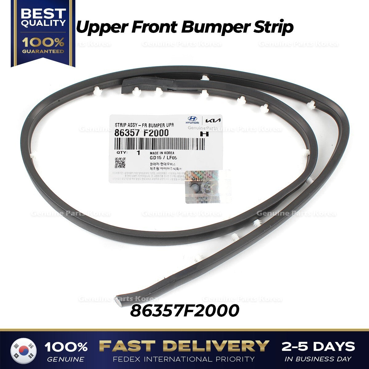 Genuine Upper Front Bumper Strip 86357F2000 for Hyundai Elantra