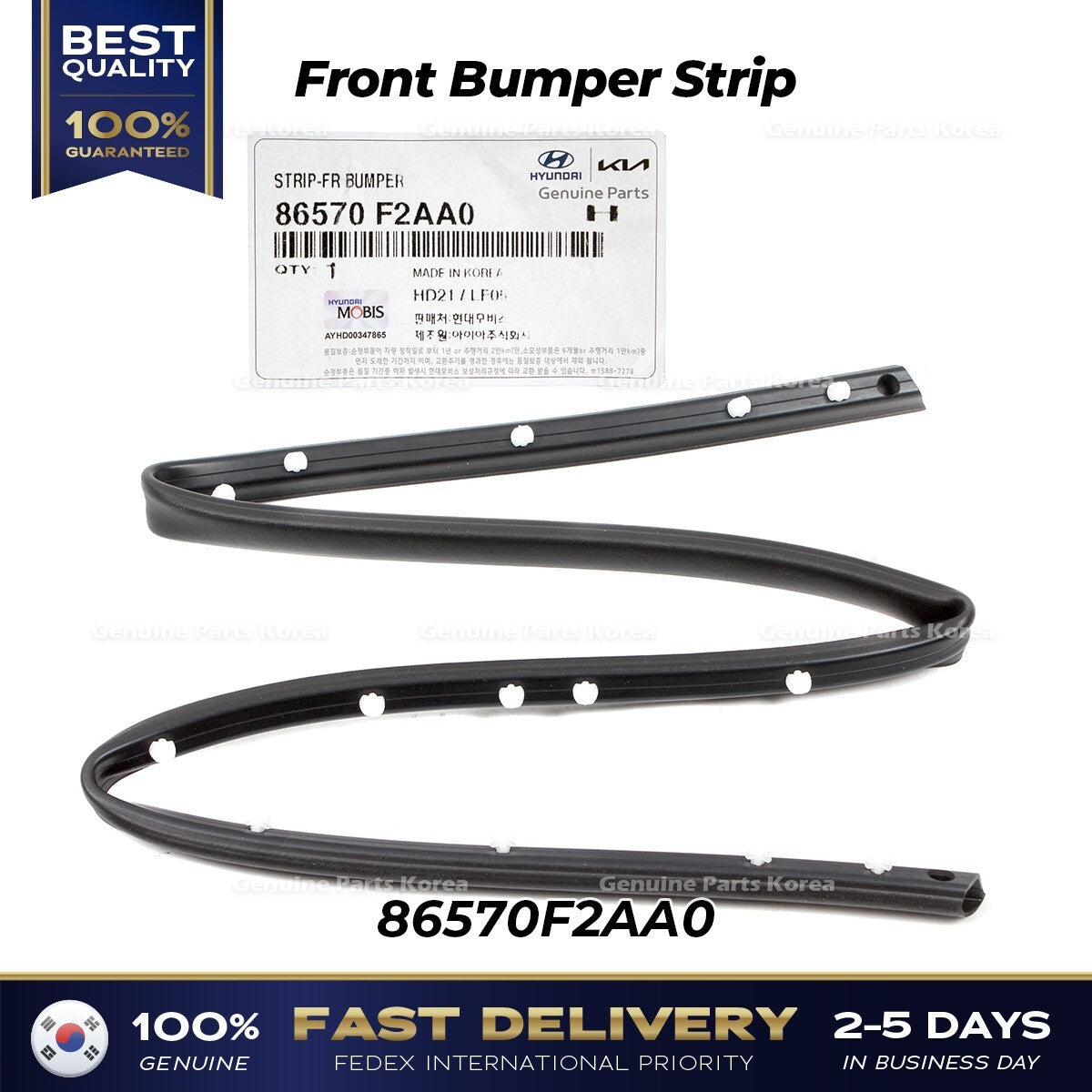 Genuine Front Bumper Strip 86570F2AA0 for Hyundai Elantra