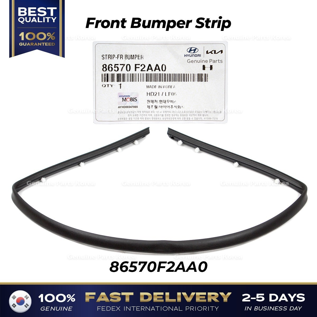 Genuine Front Bumper Strip 86570F2AA0 for Hyundai Elantra
