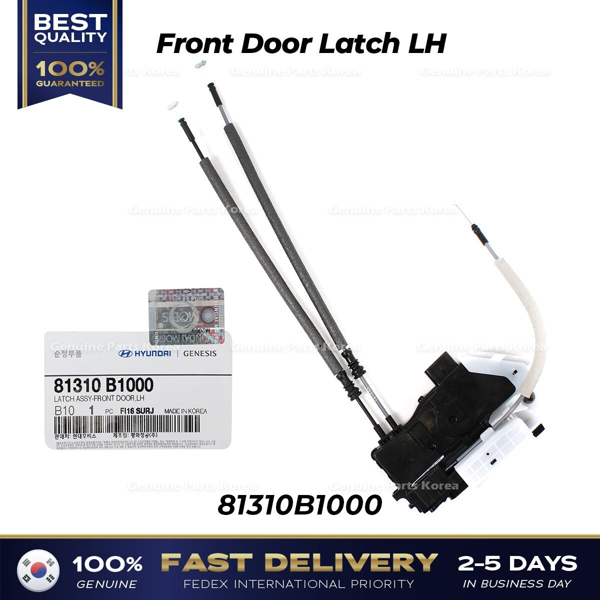 Genuine Front Door Latch LH 81310B1000 for Hyundai Genesis G80