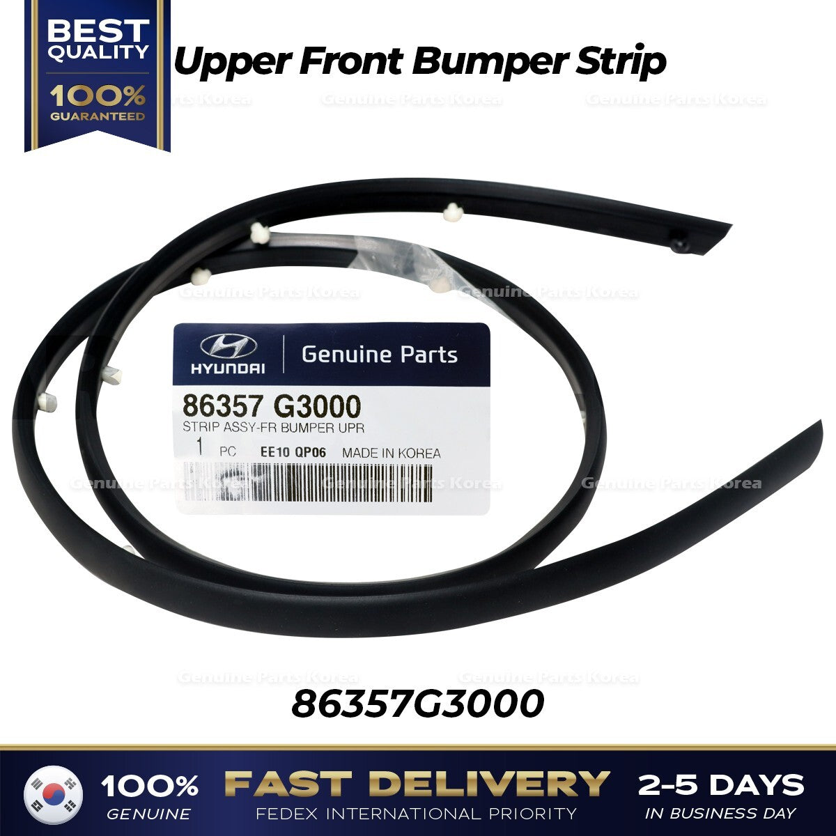 Genuine Upper Front Bumper Strip 86357G3000 for Hyundai Elantra GT