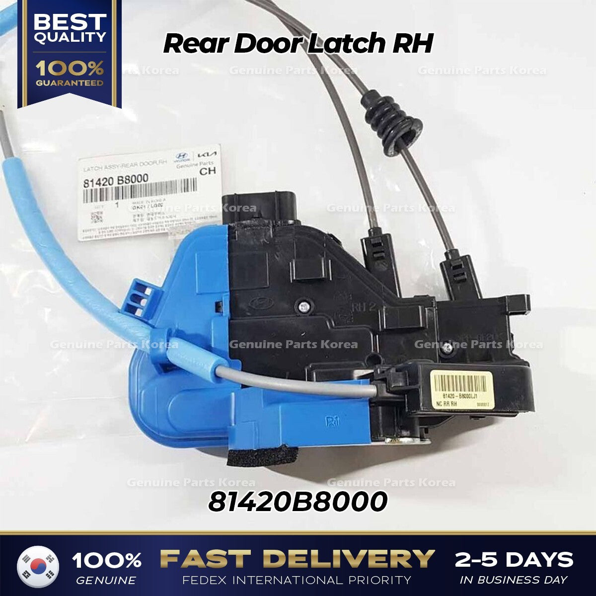 Genuine Rear Door Latch RH 81420B8000 for Hyundai Santa Fe