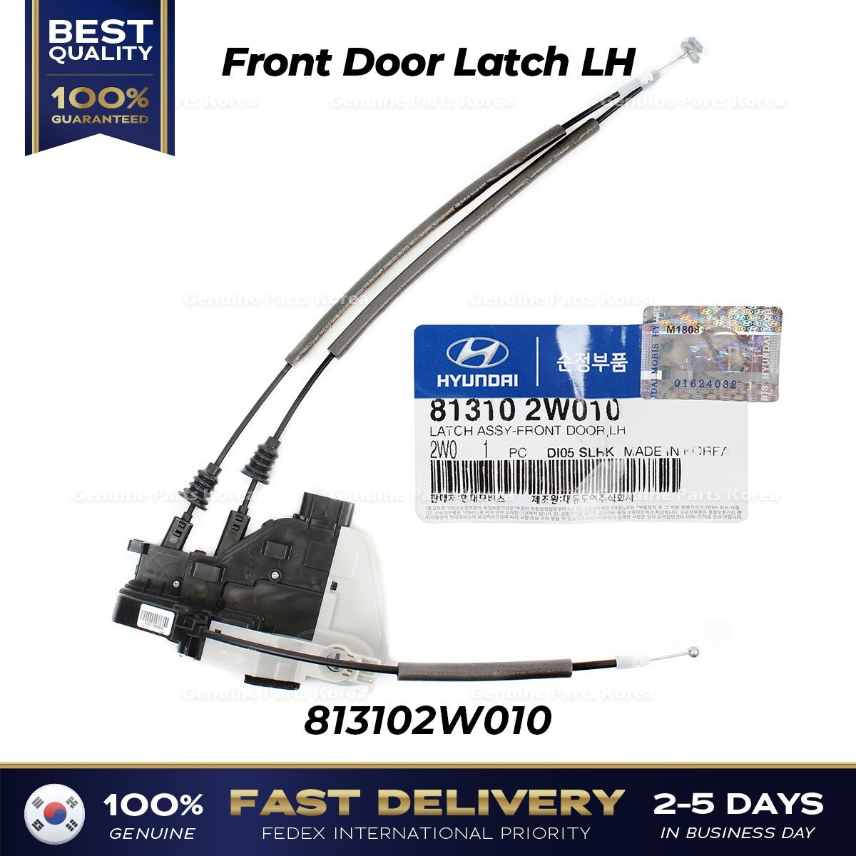 Genuine Front Door Latch LH 813102W010 for Hyundai Santa Fe