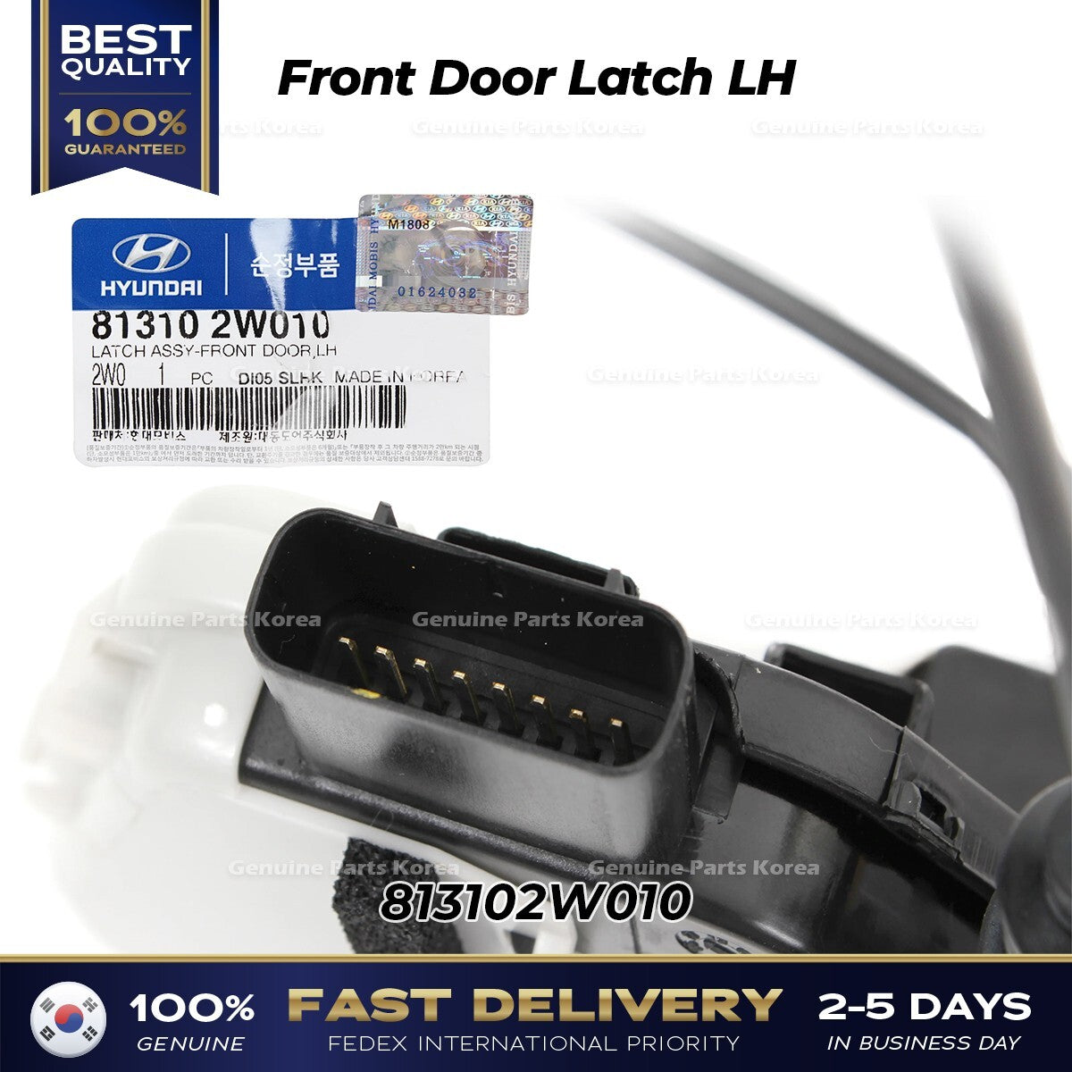 Genuine Front Door Latch LH 813102W010 for Hyundai Santa Fe