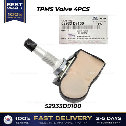 Genuine TPMS Valve 4PCS 52933D9100 for Hyundai Sonata Hybrid Kia Cadenza