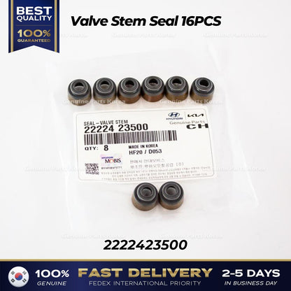Genuine Valve Stem Seal 16PCS 2222423500 for Hyundai Accent Elantra Kia Optima