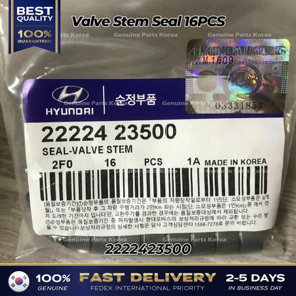 Genuine Valve Stem Seal 16PCS 2222423500 for Hyundai Accent Elantra Kia Optima