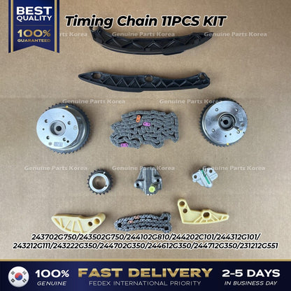 Genuine Timing Chain 11PCS KIT for Hyundai Sonata Santa Fe Tuscon