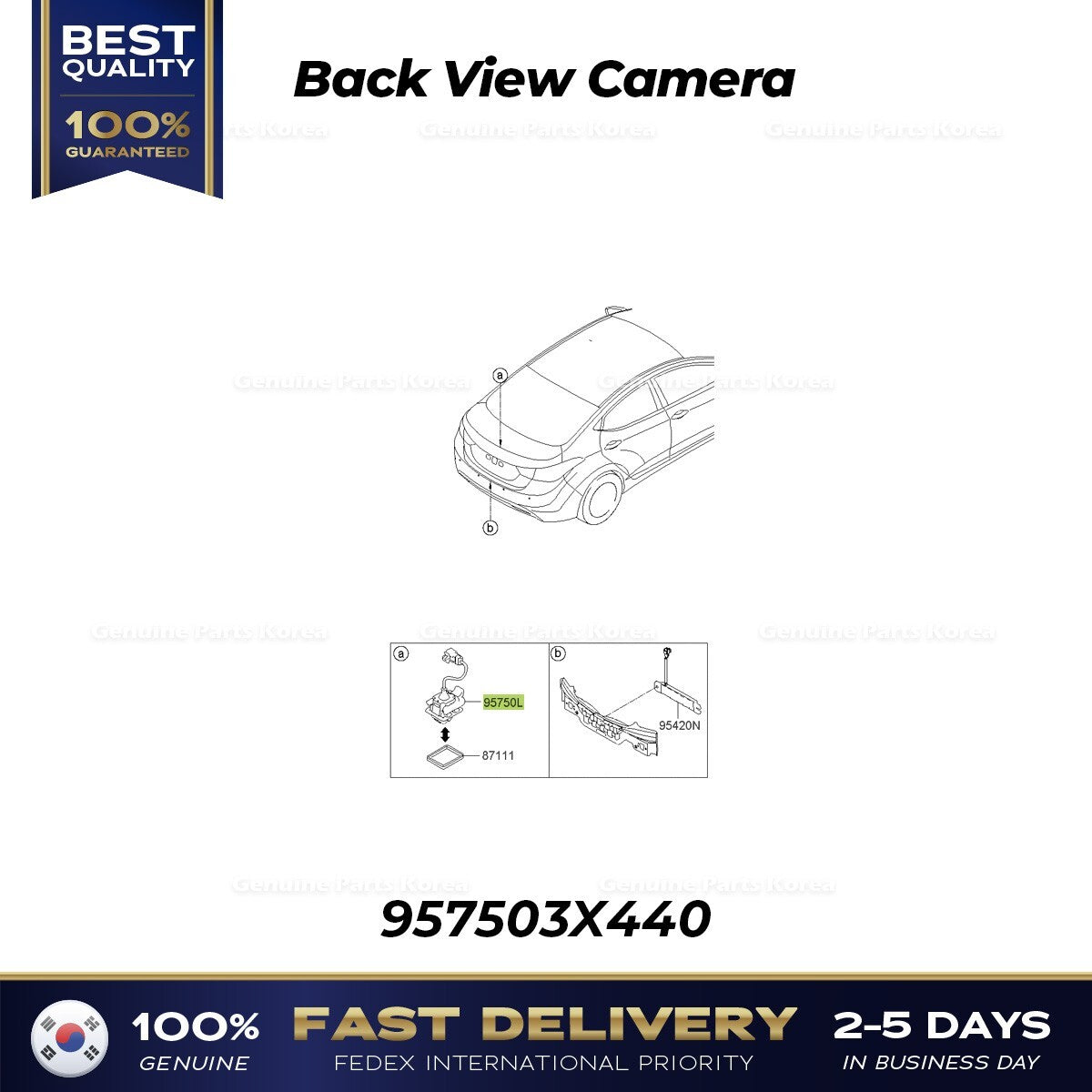 Genuine Back View Camera 957503X440 for Hyundai Elantra