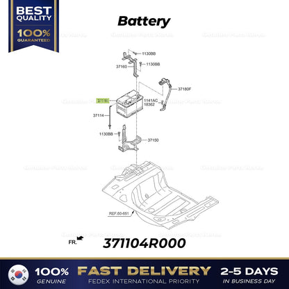 Genuine Battery 371104R000 for Hyundai Sonata Hybrid Kia Optima Hybrid