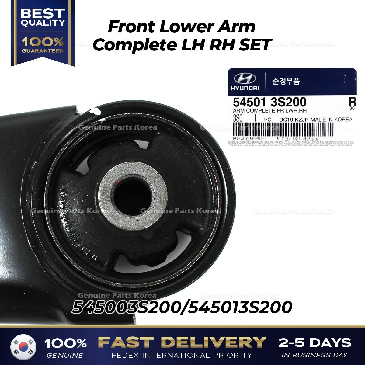 Genuine Front Lower Arm Complete LH RH SET for Hyundai Azera Kia Cadenza