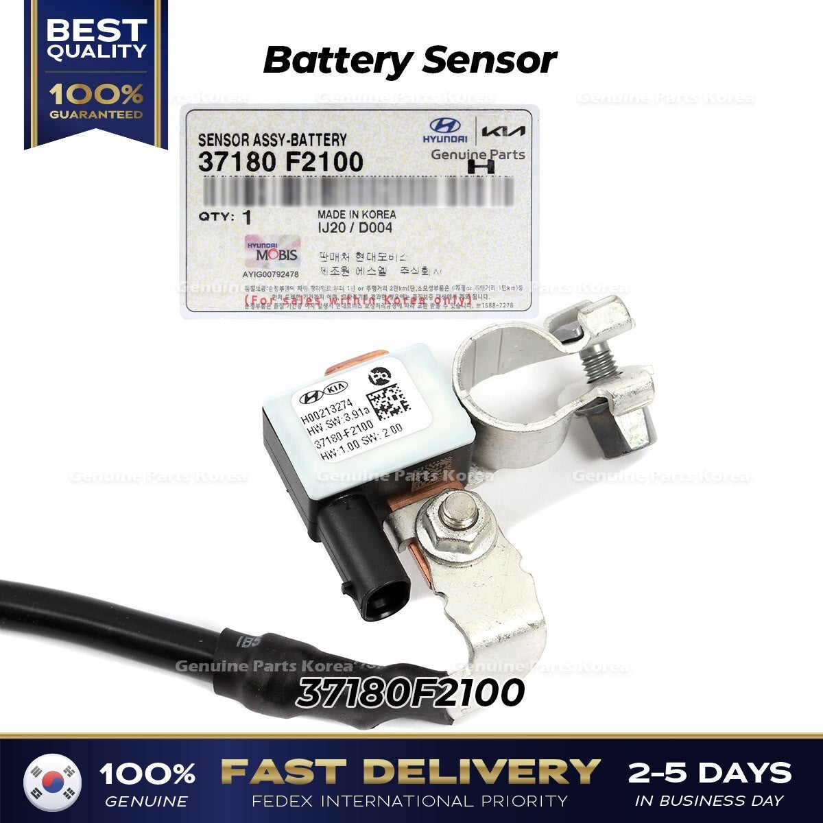 Genuine Battery Sensor 37180F2100 for Hyundai Elantra