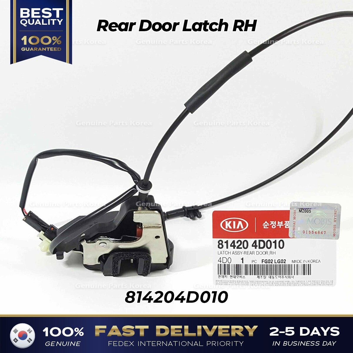 Genuine Rear Door Latch RH 814204D010 for Kia Sedona