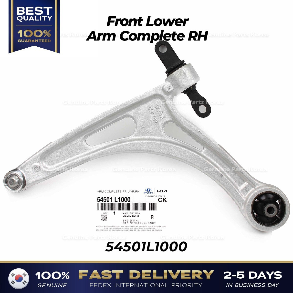 Genuine Front Lower Arm Complete RH 54501L1000 for Hyundai Sonata Kia K5