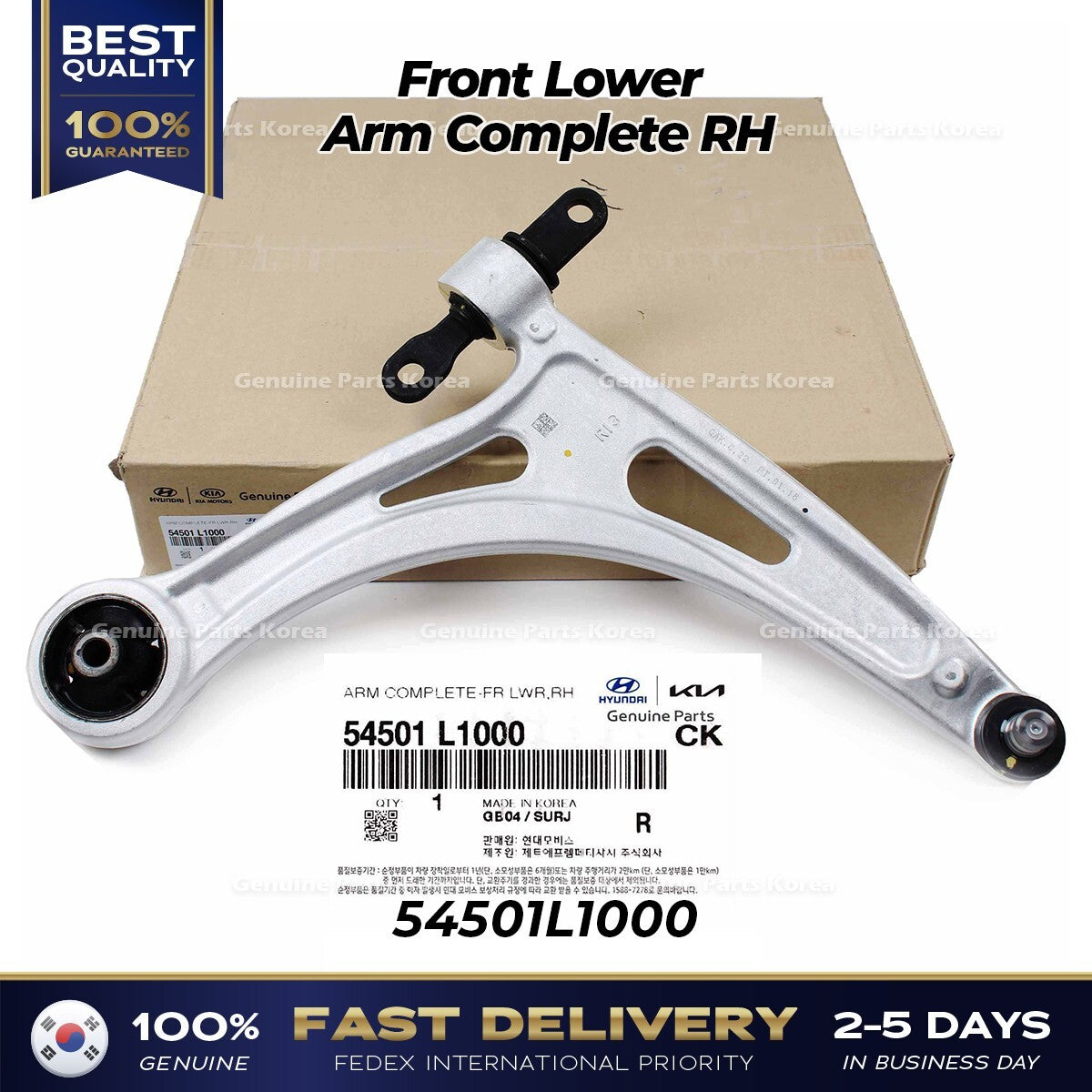 Genuine Front Lower Arm Complete RH 54501L1000 for Hyundai Sonata Kia K5