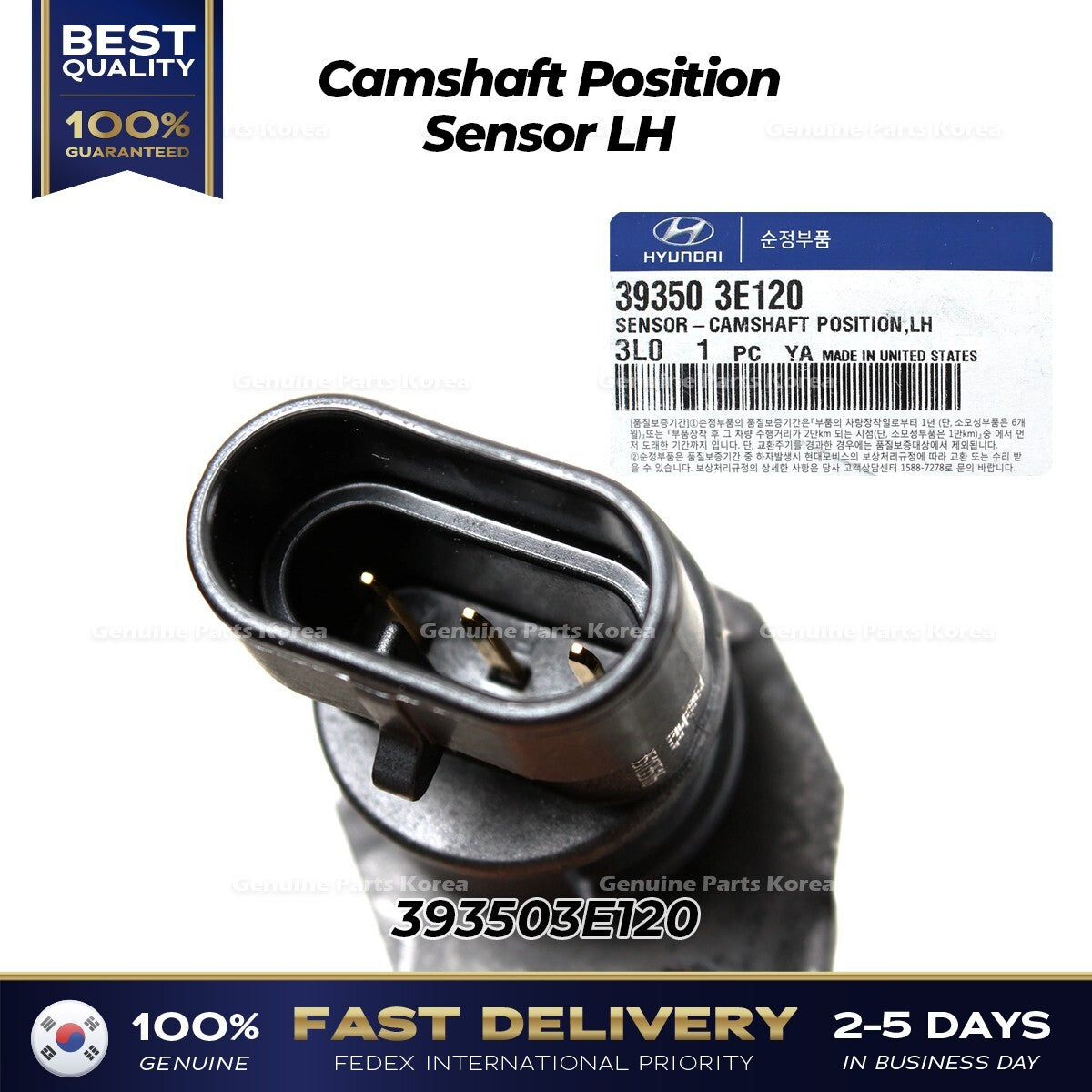 Genuine Camshaft Position Sensor LH 393503E120 for Hyundai Kia