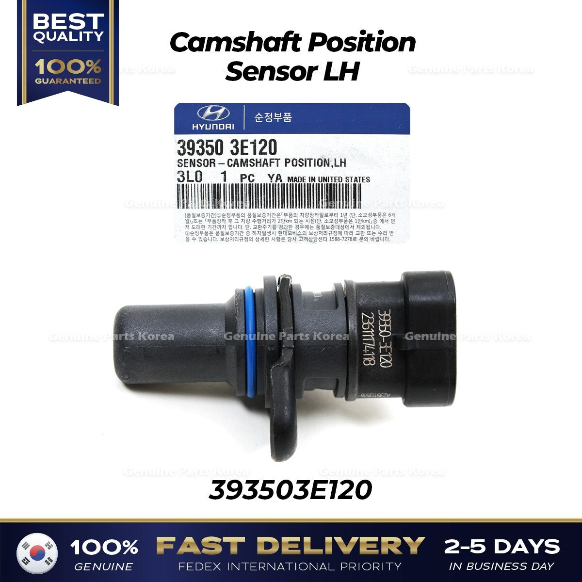 Genuine Camshaft Position Sensor LH 393503E120 for Hyundai Kia