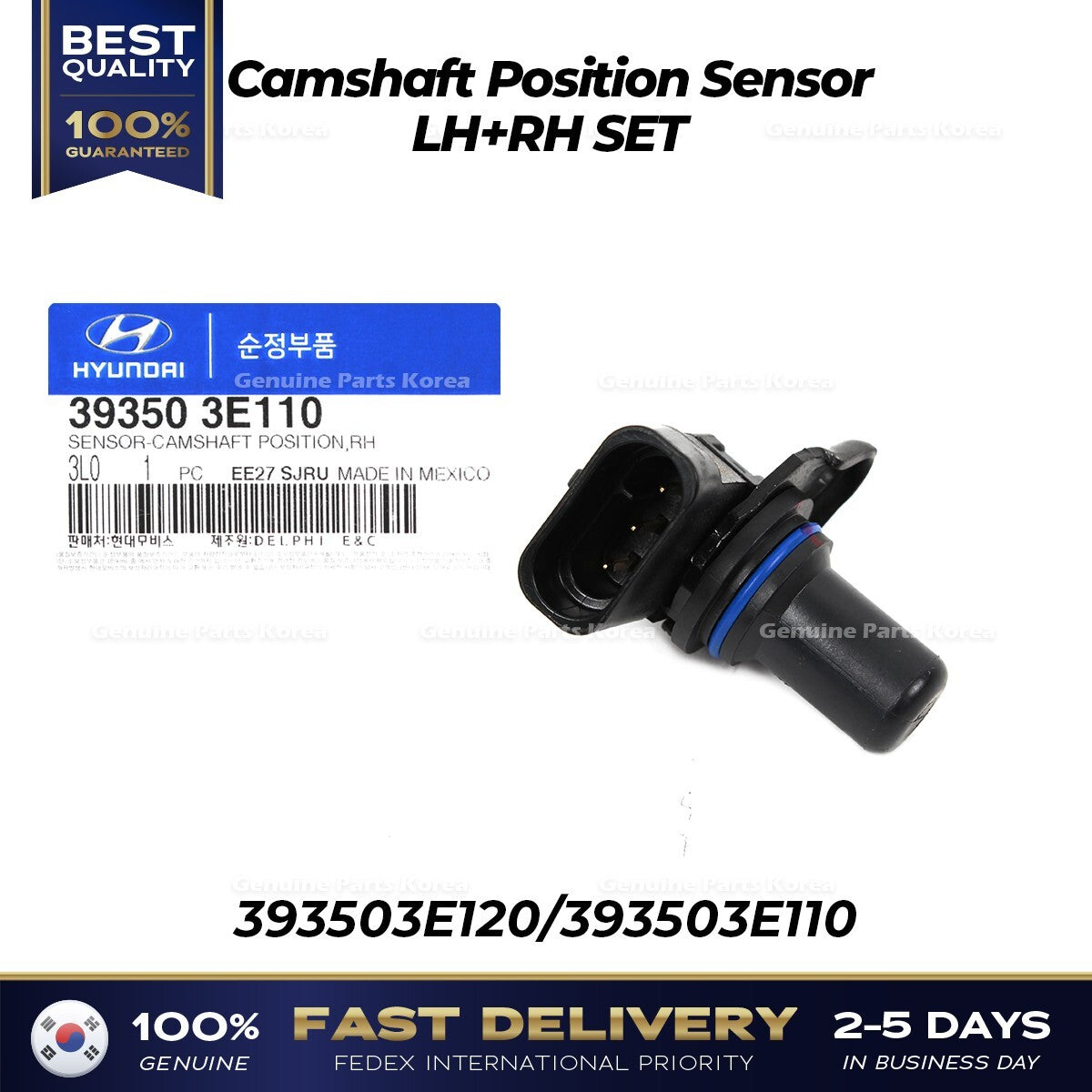 Genuine Camshaft Position Sensor LH RH SET for Hyundai Kia
