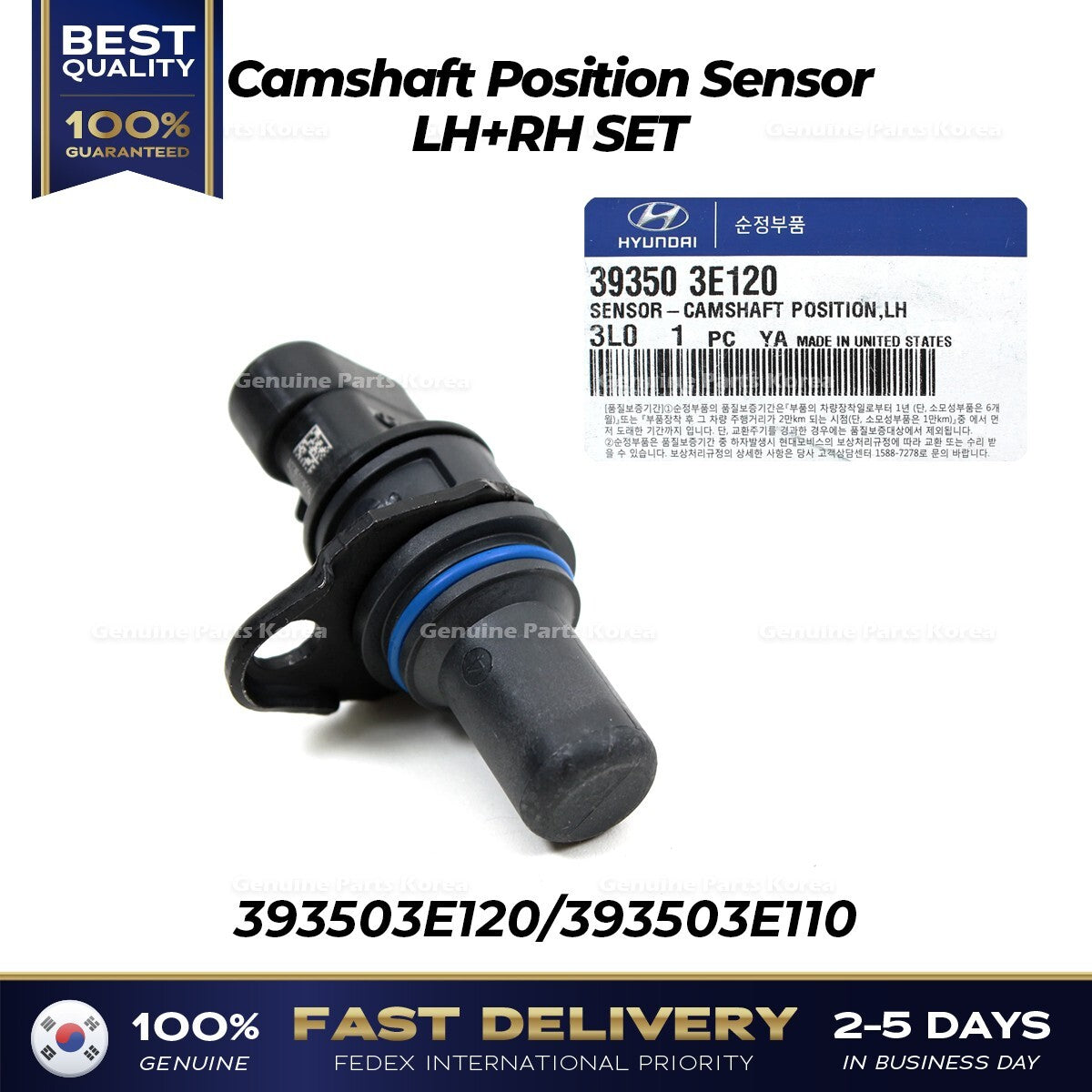 Genuine Camshaft Position Sensor LH RH SET for Hyundai Kia