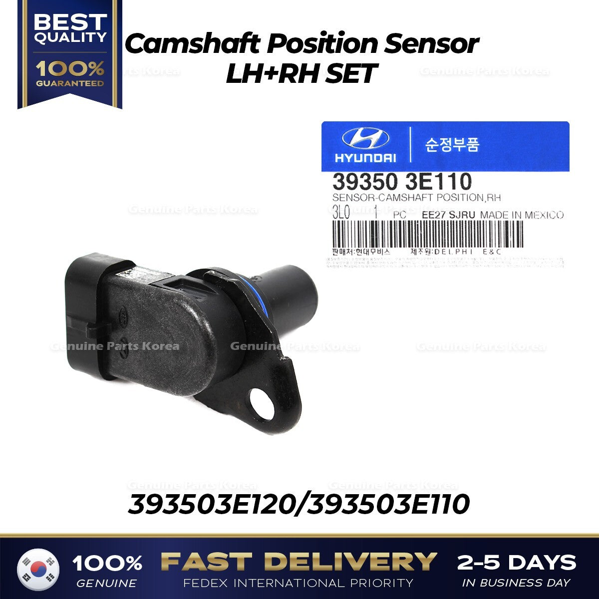 Genuine Camshaft Position Sensor LH RH SET for Hyundai Kia