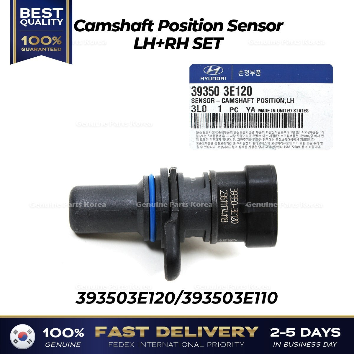 Genuine Camshaft Position Sensor LH RH SET for Hyundai Kia