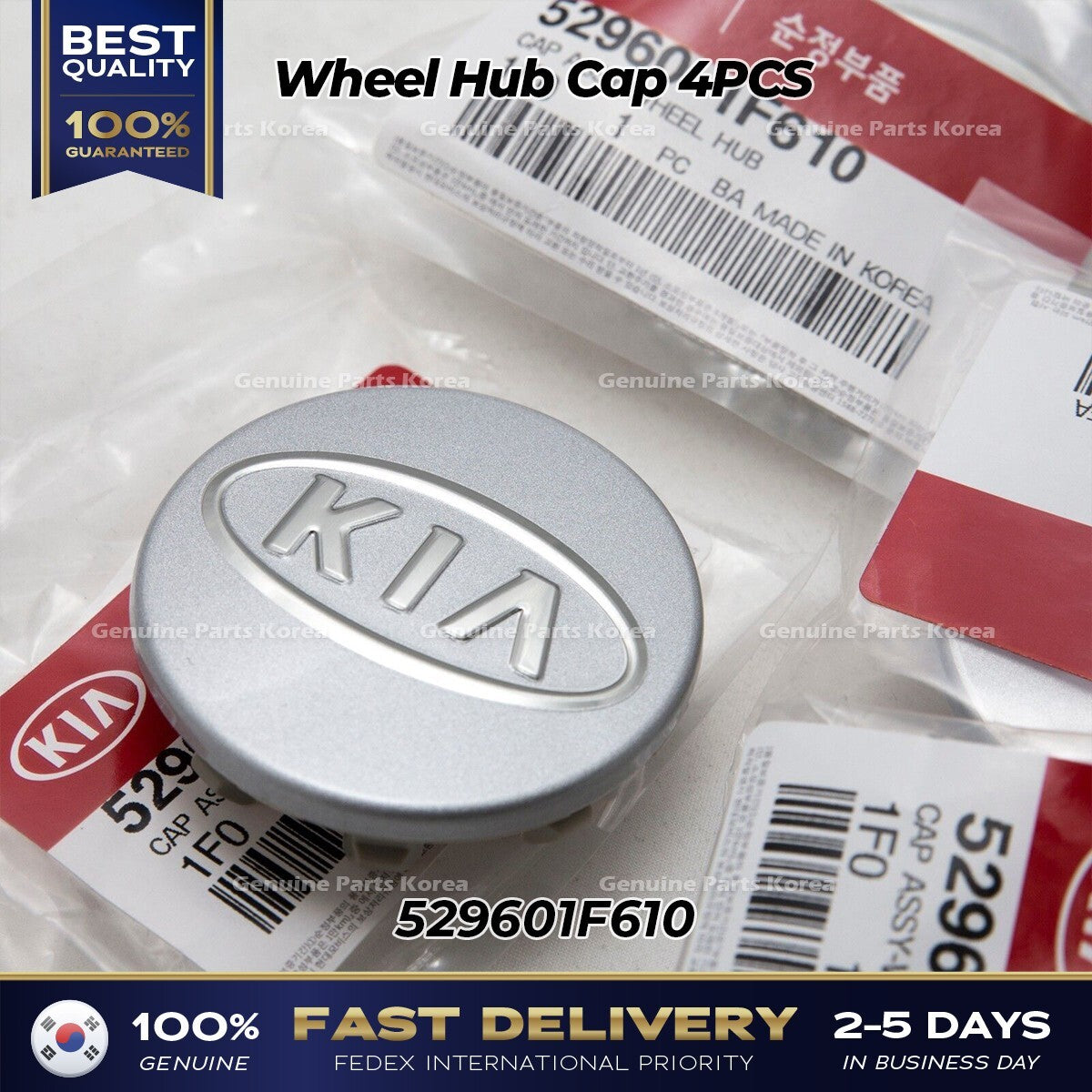 Genuine Wheel Hub Cap 4PCS 529601F610 for Kia Amanti Borrego Forte