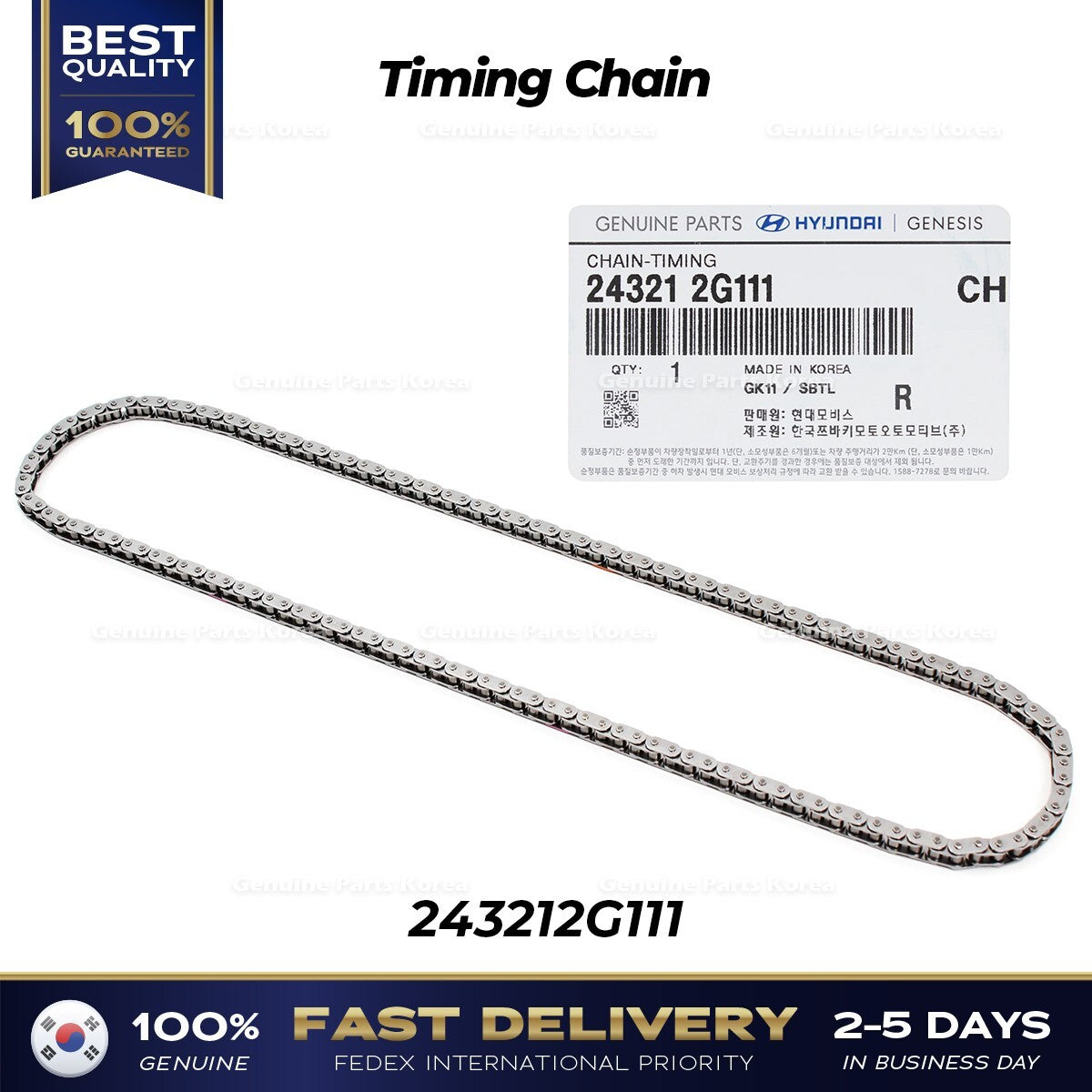 Genuine Timing Chain 243212G111 for Hyundai Genesis G70 Sonata Kia Optima