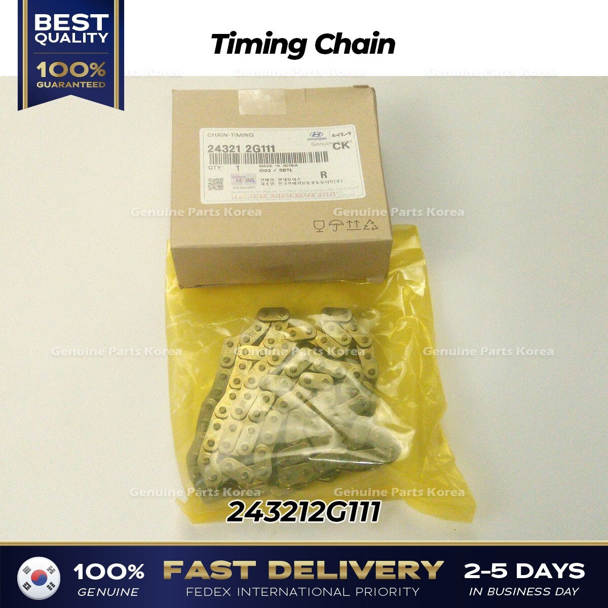 Genuine Timing Chain 243212G111 for Hyundai Genesis G70 Sonata Kia Optima