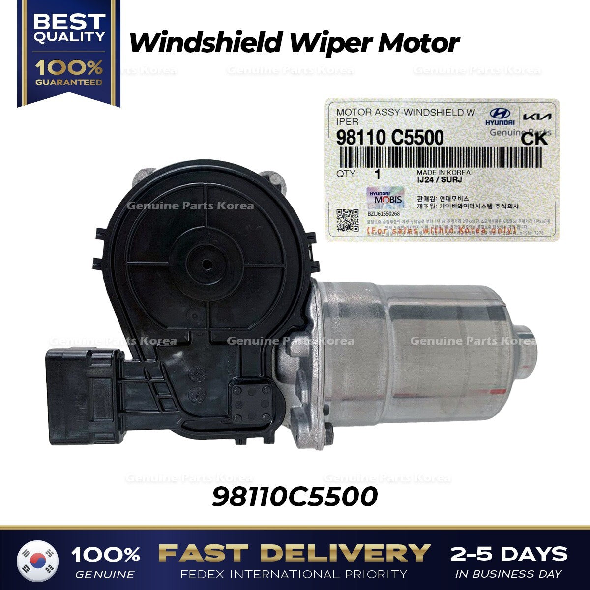 Genuine Windshield Wiper Motor 98110C5500 for Hyundai Kia