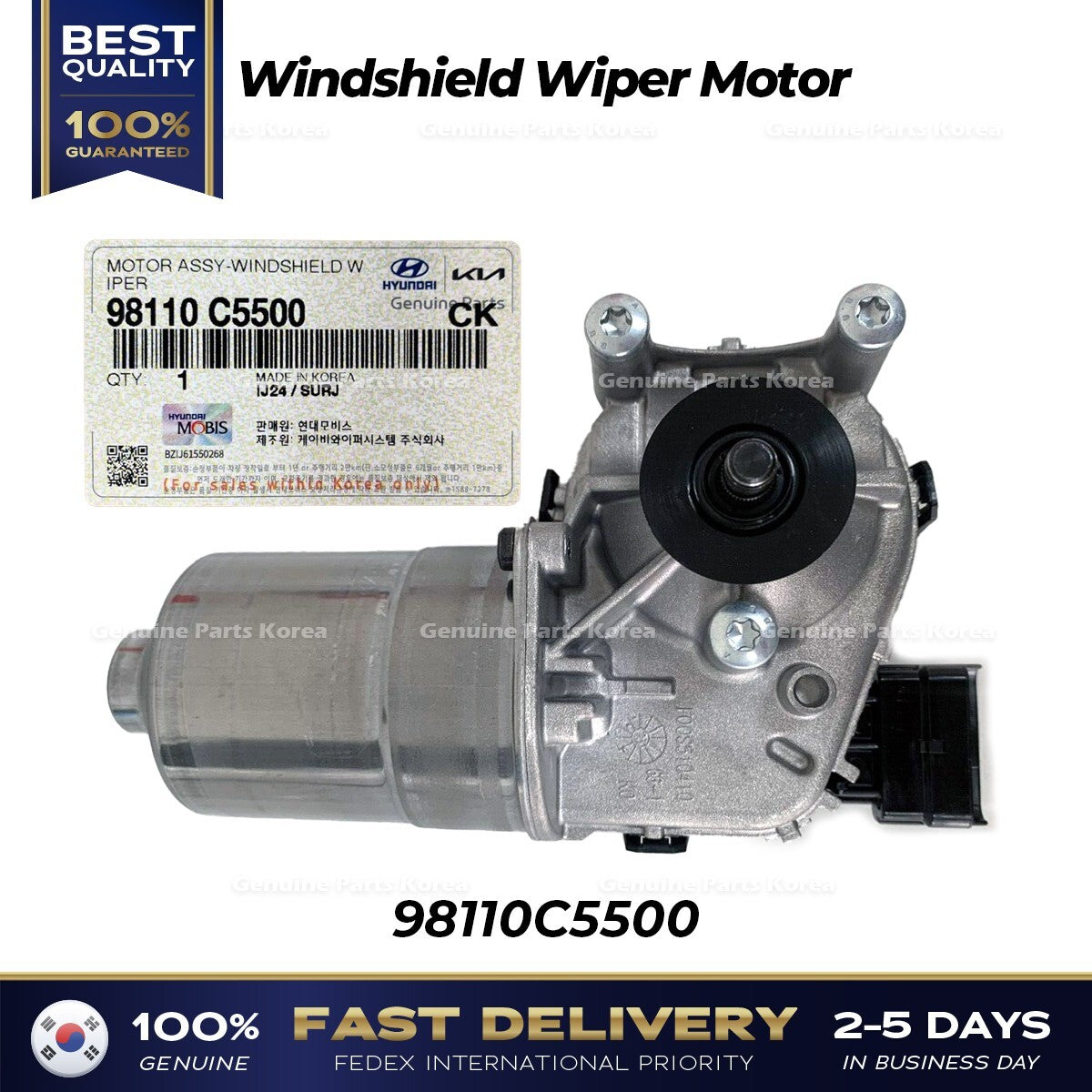 Genuine Windshield Wiper Motor 98110C5500 for Hyundai Kia