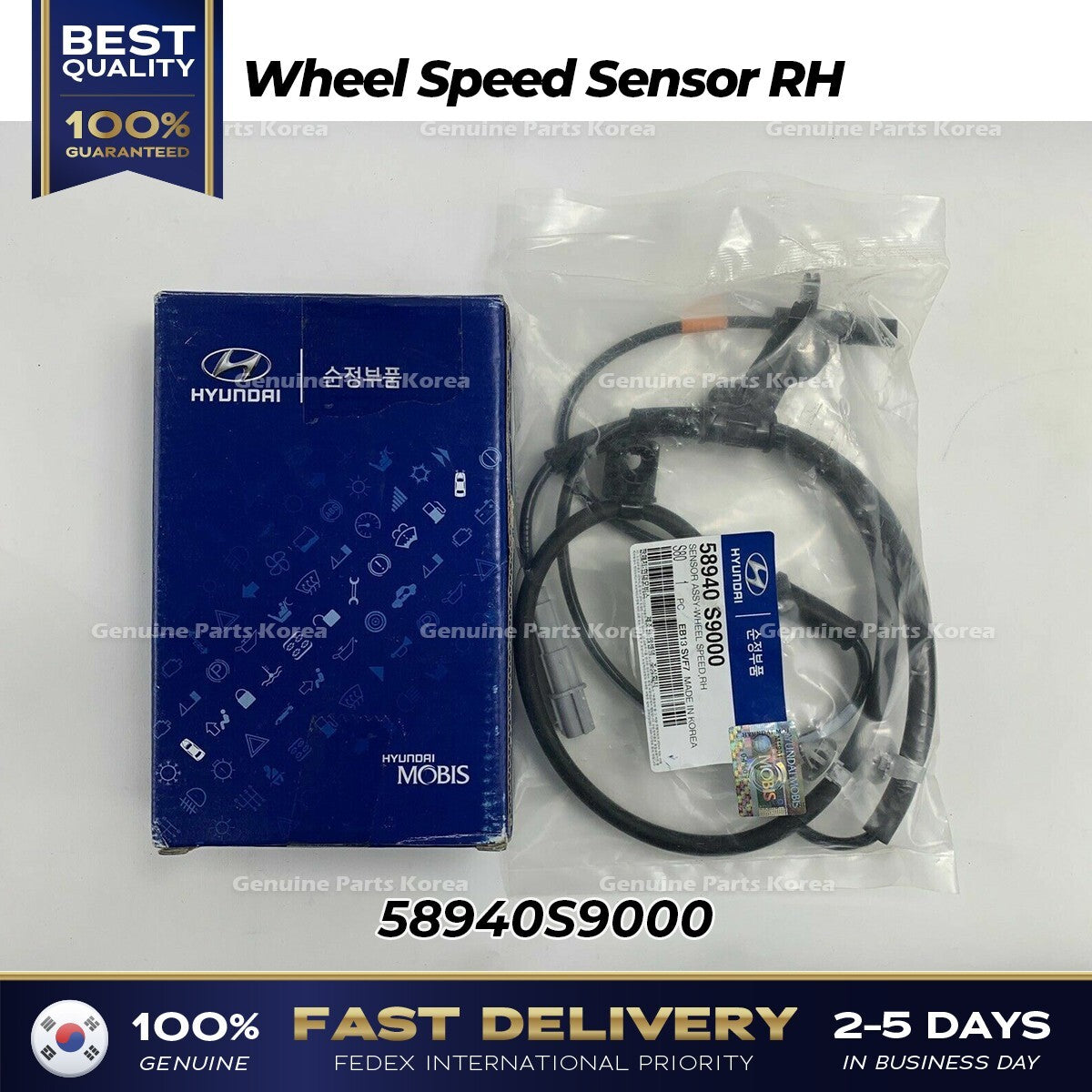 Genuine Wheel Speed Sensor RH 58940S9000 for Kia Telluride