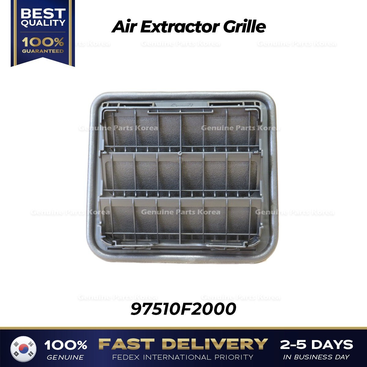Genuine Air Extractor Grille 97510F2000 for Hyundai Nexo Kia Niro