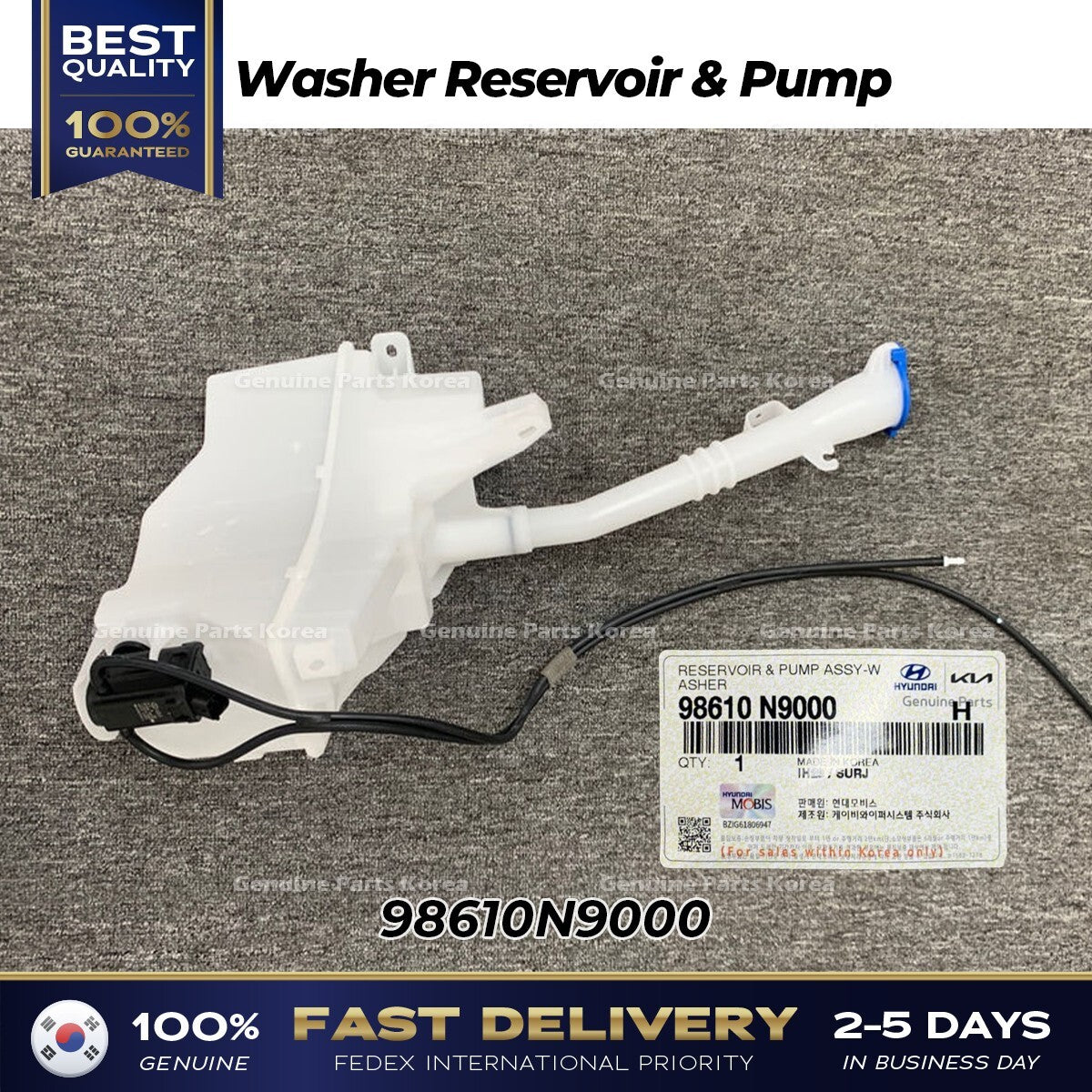 Genuine Washer Reservoir & Pump 98610N9000 for Hyundai Tucson