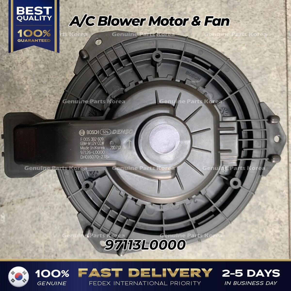 Genuine A/C Blower Motor & Fan 97113L0000 for Hyundai Sonata