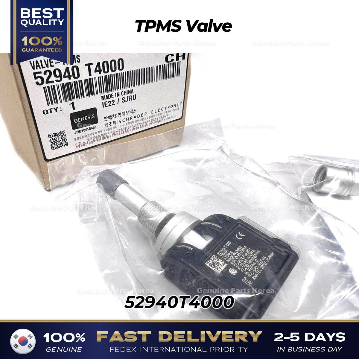 Genuine TPMS Valve 52940T4000 for Hyundai Genesis G90 GV60 Kia EV6