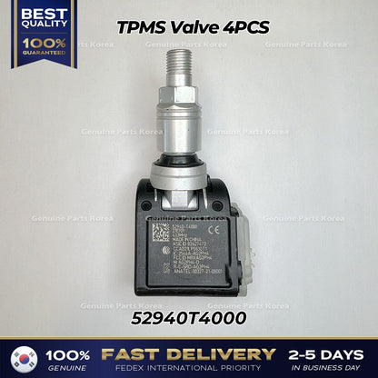 Genuine TPMS Valve 4PCS 52940T4000 for Hyundai Genesis G90 GV60 Kia EV6