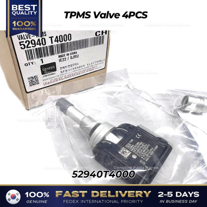 Genuine TPMS Valve 4PCS 52940T4000 for Hyundai Genesis G90 GV60 Kia EV6