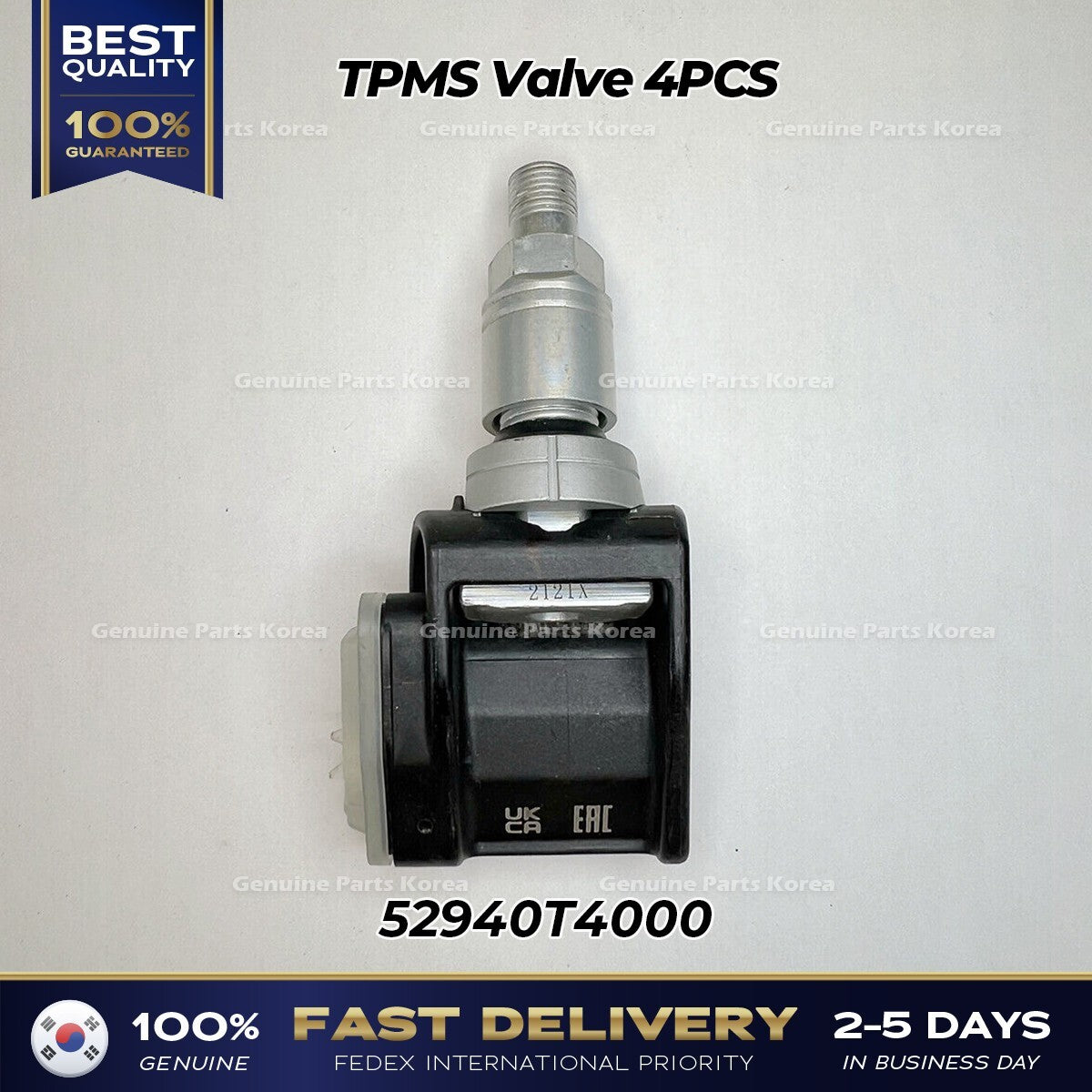 Genuine TPMS Valve 4PCS 52940T4000 for Hyundai Genesis G90 GV60 Kia EV6