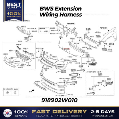 Genuine BWS Extension Wiring Harness 918902W010 for Hyundai Santa Fe